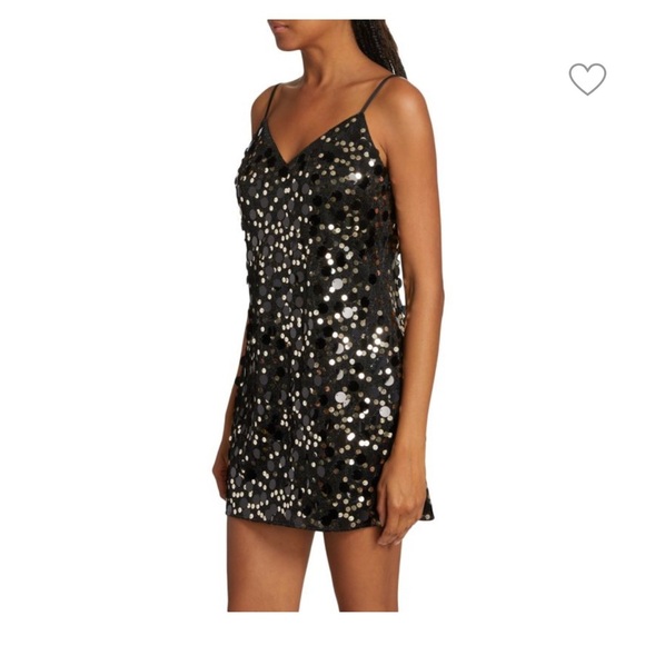 Ramy Brook Dresses & Skirts - RAMY BROOK Tanya Metallic Sequin Mini Dress In Black Size 8